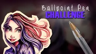 BALLPOINT PEN CHALLENGE | Jenna Drawing