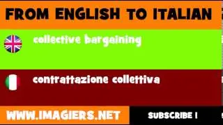 How to say collective bargaining in Italian