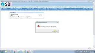 SBI KIOSK RD PROBLEM Error in server connection please try again later