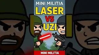 Laser vs Uzi at Close Range 😱 | Mini Militia #shorts