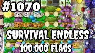 Plants vs Zombies Survival Endless 100000 Flags Part 1070 | 21380 - 21400 Flags