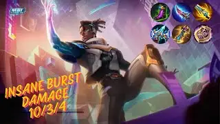 Brody Burst Damage Build -10/3/4 - Poor Miya Gold Lane