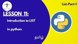 Introduction to List in Python | Part-1 | Peak Python in Tamil | Python full course In Tamil