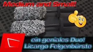 Die B&uuml;rste passt in jede Ritze! LICARGO&reg; Premium Mikrofaser Felgenb&uuml;rste small Version!