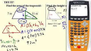Geometry&ndash; Area of Trapezoids, Kites and Rhombus