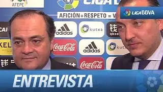 Entrevista a Jokin Aperribay, presidente de la Real Sociedad, en el palco de Anoeta