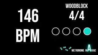 Metronome 146 BPM 4/4 - Woodblock