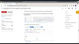 Qwiklabs: Using BigQuery and Cloud Logging to Analyze BigQuery Usage