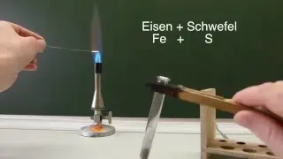 Schwefel reagiert mit Eisen