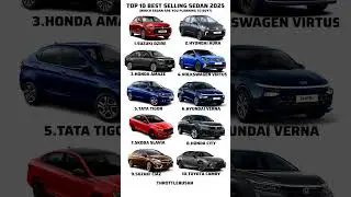 TOP10 BEST SELLING SEDANS #sedan #skoda #slavia #volkswagen #virtus #verna #dzire #hondacity #cars