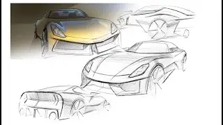 Sports car sketch 스포츠카 그리기