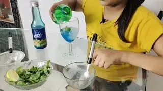 Blue Lagoon Mojito  Mocktail.          #mocktail #mojito #Sprite #Beverage