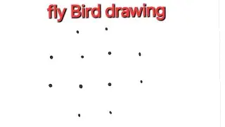 How to draw flying bird From 4&times;2 dots | Easy Flying bird For Beginners | Dot....