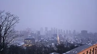 New year's sunrise(unseen) at Mount Royal, Montreal