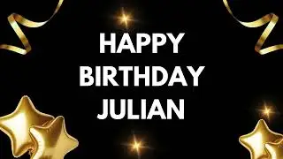 Happy Birthday, Julian. Background Banner Find Your Name, Birthday Video Backdrop for Celebrations