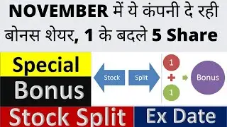 Upcoming Bonus Share and Stock Split 2021 | Split Bonus Stock Latest News #bonusshare #stocksplit