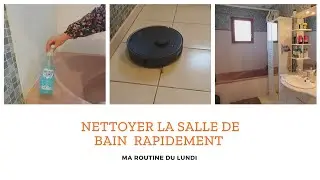 ROUTINE M&Eacute;NAGE DU LUNDI // UNE SALLE DE BAIN PROPRE EN 15MIN