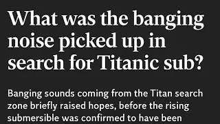 Ocean Gate knocking explained