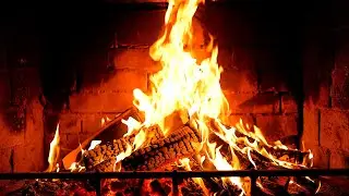 Cozy Fireplace 4K (12 HOURS). Fireplace with Crackling Fire Sounds. Fireplace Ambience