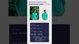 Remove Background from Image - Python | Python project