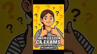 Checklist for CA EXAMS | Things you need to carry in exam hall  #shorts #CAExamChecklist