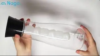 Glaskaraffe mit Eisw&uuml;rfeleinsatz