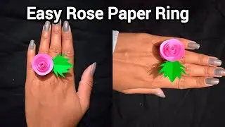 How to make beautiful Rose Ring / How to make paper things /DIY paper rose ring
