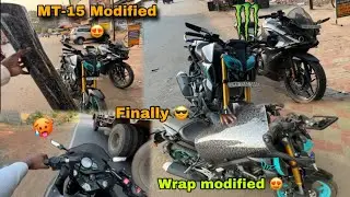 Mt15 Wrap Modified | Mt15 monster Look | Mt15 Vs Rs200 |