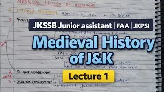 Medieval History of jammu and kashmir|Utpala, lahore, Deva Dynasty by Aaqib Hussain|jkssb,NT,FAA,SI,