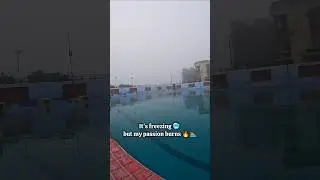 Cold ❄️ Water Swimming 🏊🏼 in Winter 🥶 #swimmingtips #pool #swim #swimmer #winter