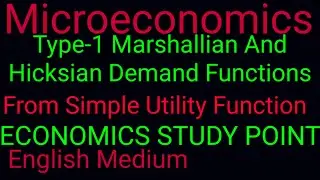 #Marshallian And Hicksian Demand Functions From Simple Utility Function#Microeconomic Analysis#.