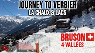 [4K] Skiing Bruson, Journey to Verbier - La Chaux & Lacs, 4Vall&eacute;es Switzerland, GoPro HERO13