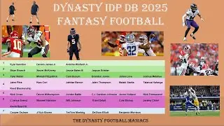 2025-Top Defensive backs (DB) IDP Dynasty Fantasy Rankings (Post Draft)