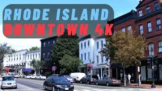 Rhode Island USA Downtown Drive 4k Scenic View