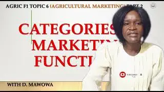 Agriculture F1 Topic 6 Part 2: Categories of Marketing - YEN MALAWI