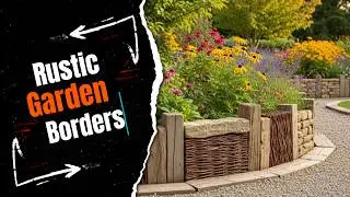 Transform Your Yard With Stunning Rustic Garden Borders | Easy DIY Ideas For Natural Charm! 🌿✨