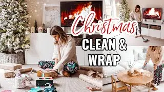 🎄 FESTIVE COSY SPEED CLEAN WITH ME UK 2021 + WRAP WITH ME | CHRISTMAS CLEANING MOTIVATION