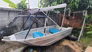 รีวิวหลังคาเรือพับเก็บได้ราคาประหยัด (Review folding boat roof)