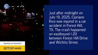 Cipriano Rico Injured After Car Crash on I-20 in Forest Hill