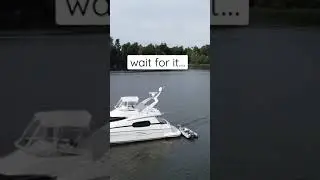 Drone Crash filming Silverton Boats 410 Sportbridge
