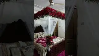first night wedding room decoration #wedding #weddingroomdecoration #barat #decoration