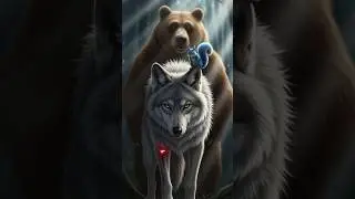 Healed by the Forest 💚 Injured Wolf Found by a Bear and a Squirrel 🐻🐿️🐺