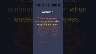 English Word - Autumn - Meaning With An Example  #englishwords #english #autumn