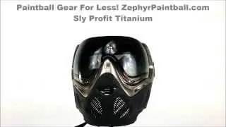 Sly Profit Paintball Goggles Titanium ZephyrPaintball.com 360 View PB SLY PROFITTIT