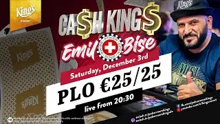 🔴💸 Emil Bise Ca$h King$ Special 💸 - PLO Cash Game &euro;25/&euro;25, live aus dem King's Resort 👑(table sound)