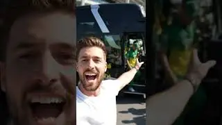 Australian team just arrived! 🏏🔥 Crowd goes wild! #Cricket #AustraliaTeam #StadiumVibes #Vlog