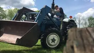 Rototilling with Ford 1700 Tractor