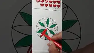 Beautiful Compass Flower design 🥰 wait for the results #shorts #shortvideo #youtubeshorts