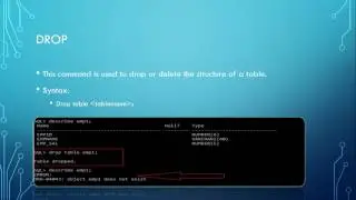 DROP Command of DDL, SQL Basics Tutorial - 6