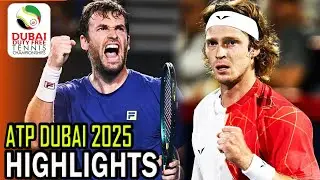 Andrey Rublev vs Quentin Halys Round 1 Highlights | Dubai 2025